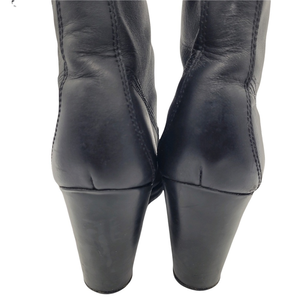 Timberland Earthkeepers Genuine Leather Lace Up Heeled Boots in Black Size 8M - Picture 11 of 14